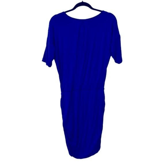 Athleta Solstice Short Sleeve Ruched Tee Dress Size Small Cobalt Blue - Picture 7 of 7